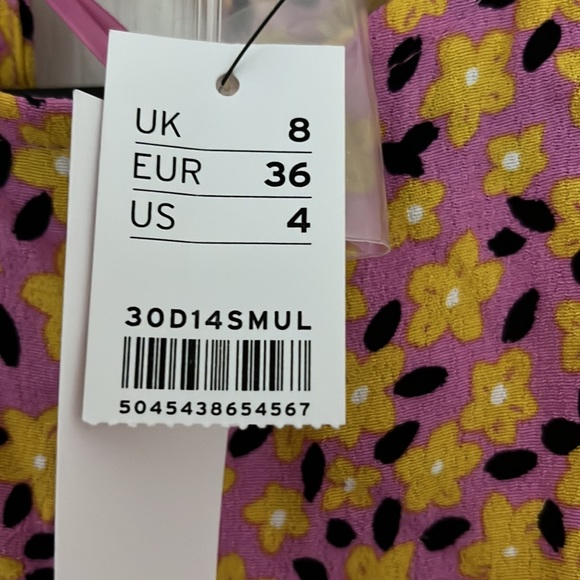 BNWT Topshop Mixed Floral Hanky Dress Midi US 4 - Picture 7 of 7